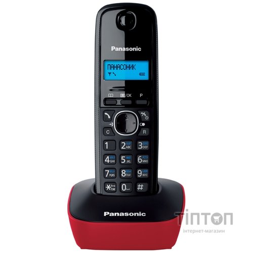 Телефон DECT PANASONIC KX-TG1611UAR Black Red