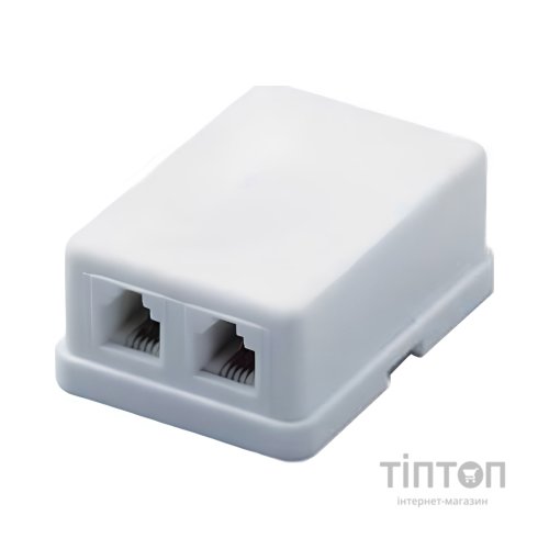 Телефонна розетка Eserver 2xRJ12 телефонная (WT-6010)