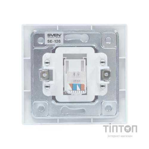 Телефонна розетка SVEN SE-126 white (6438162010676)