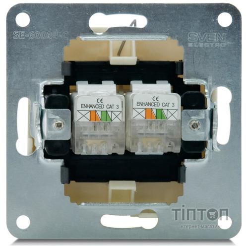 Телефонна розетка SVEN SE-60034-C cream (4895134781705)