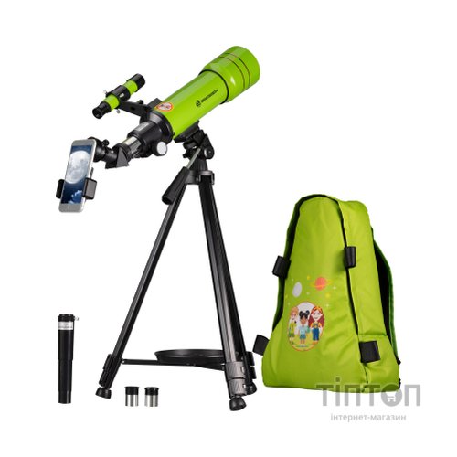 Телескоп Bresser Junior 70/400 Green з адаптером для смартфона + рюкзак (8850610B4K000) (930418)