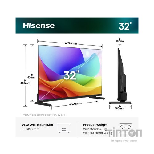 Телевізор Hisense 32A5S