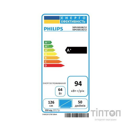 Телевізор Philips 50PUS8118/12