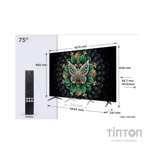Телевізор TCL 75C61KS