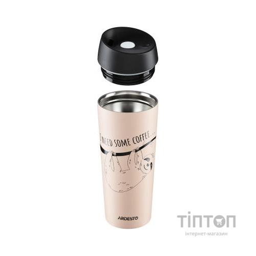 Термокружка Ardesto Coffee Time Bradypus 450 мл Beige (AR2645DBE)