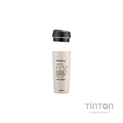Термокружка Ardesto Coffee Тime Meowning 450 мл Бежева (AR2645WC)
