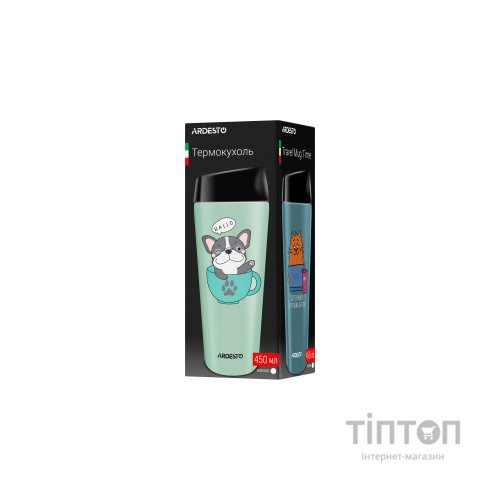 Термокружка Ardesto Coffee Тime Meowning 450 мл Бежева (AR2645WC)