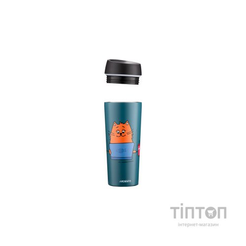 Термокружка Ardesto Coffee Тime Red Cat 450 мл Синя (AR2645CG)
