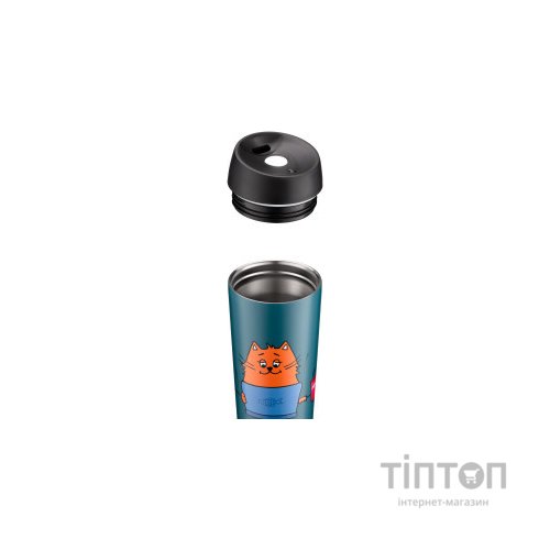 Термокружка Ardesto Coffee Тime Red Cat 450 мл Синя (AR2645CG)