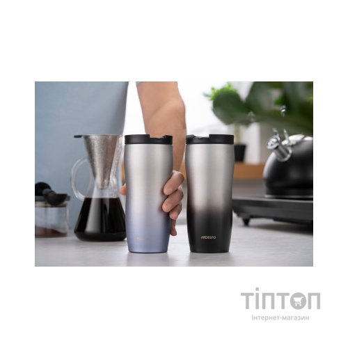 Термокружка Ardesto Metallic 450 мл Чорна (AR2645BM)