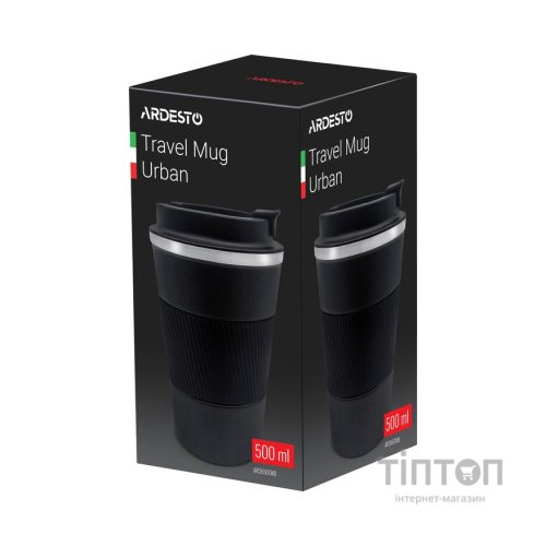 Термокружка Ardesto Urban 500 мл Чорна (AR2650TMB)