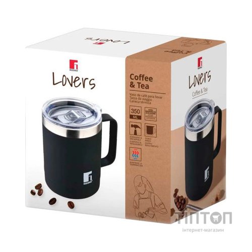 Термокружка Bergner Coffee & tea lovers 350 мл Black (BG-37788-BK)