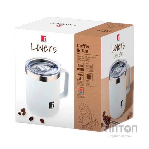 Термокружка Bergner Coffee & tea lovers 350 мл White (BG-37788-WH)