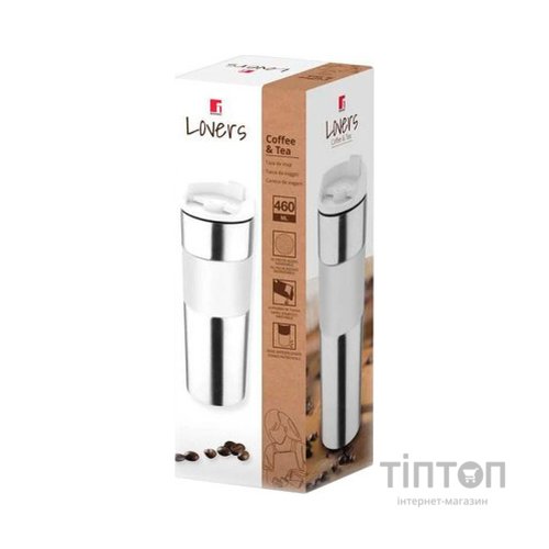 Термокружка Bergner Coffee & tea lovers 460 мл White (BG-37789-WH)