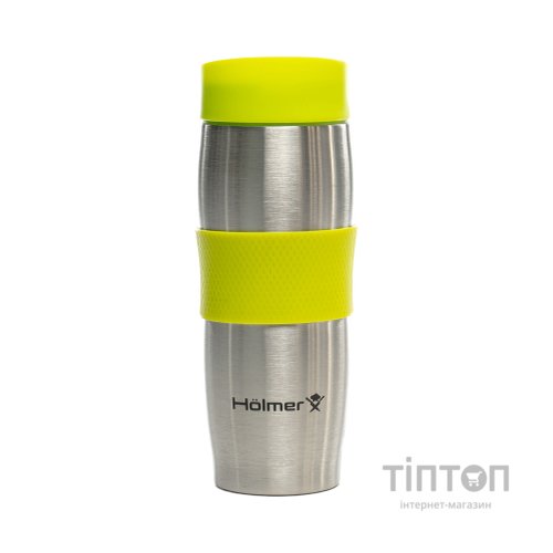 Термокружка Hölmer Elegance Сталева/Жовта (TC-0380-SG Elegance)