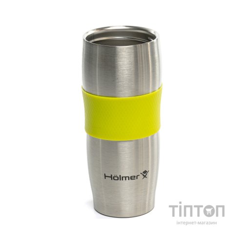 Термокружка Hölmer Elegance Сталева/Жовта (TC-0380-SG Elegance)