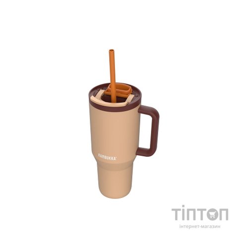Термокружка Kambukka Rio Almond Dream 950 мл Бежева з коричневим (11-08001)