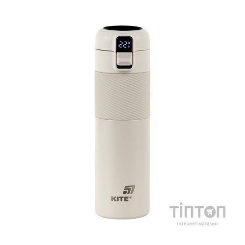 Термокружка Kite 1227 з термодатчиком 450 мл бежевий (K25-1227-1)
