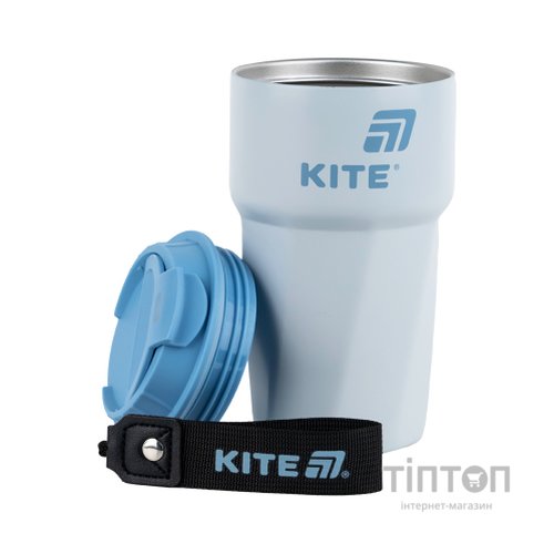 Термокружка Kite 450 мл сіро-блакитна (K25-1220-2)