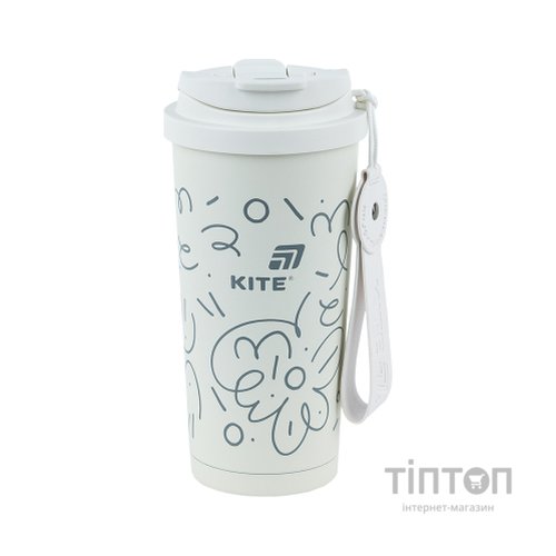 Термокружка Kite 550 мл, біла (K25-1226-3)