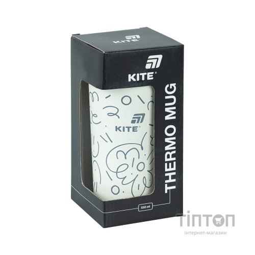 Термокружка Kite 550 мл, біла (K25-1226-3)