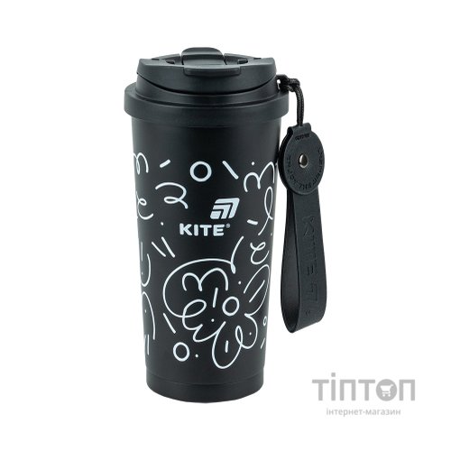 Термокружка Kite 550 мл, чорна (K25-1226-1)