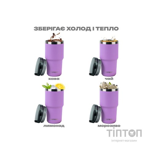Термокружка Kite 600 мл фіолетова (K24-1206-2)
