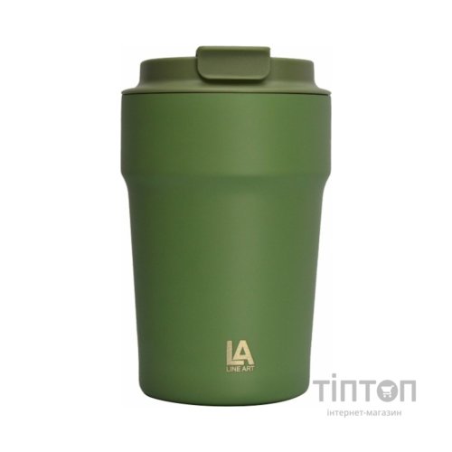 Термокружка Line Art Rhodes 380 мл оливковий (60022322LA-31)