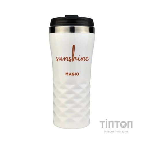 Термокружка Magio Sunshine 450 мл Біла (MG-1039)