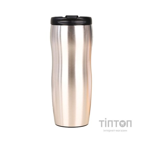 Термокружка Merlion 500 мл з відкидною кришкою, сіра (Mug-500Gray)