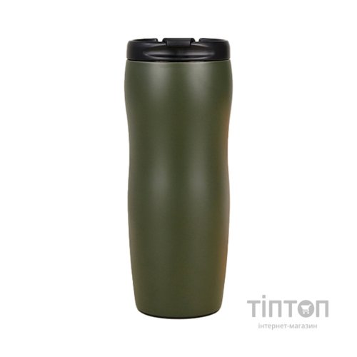 Термокружка Merlion 500 мл з відкидною кришкою, зелена (Mug-500Green)