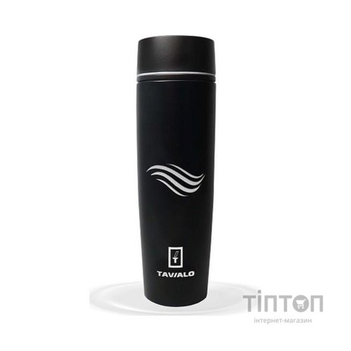Термокружка Tavialo матовий чорний колір + 2 ущільнювальних кільця 460 мл (190460101)