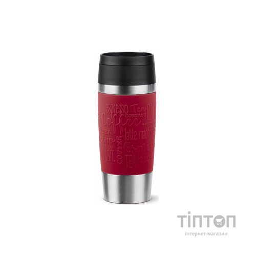 Термокружка Tefal Travel Mug Classic, 360мл, нержавіюча сталь, червоний (N2020410)