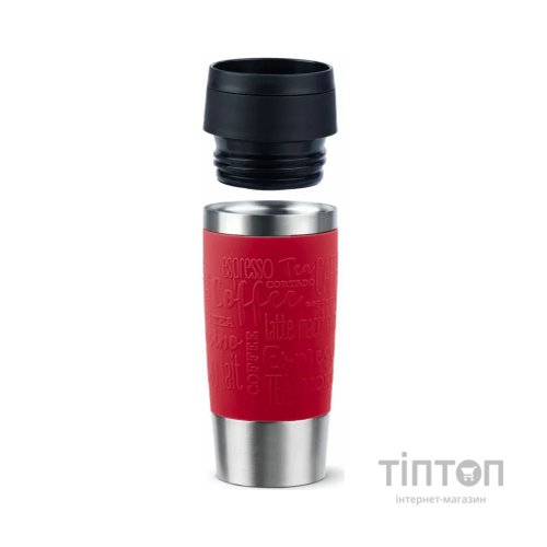 Термокружка Tefal Travel Mug Classic, 360мл, нержавіюча сталь, червоний (N2020410)