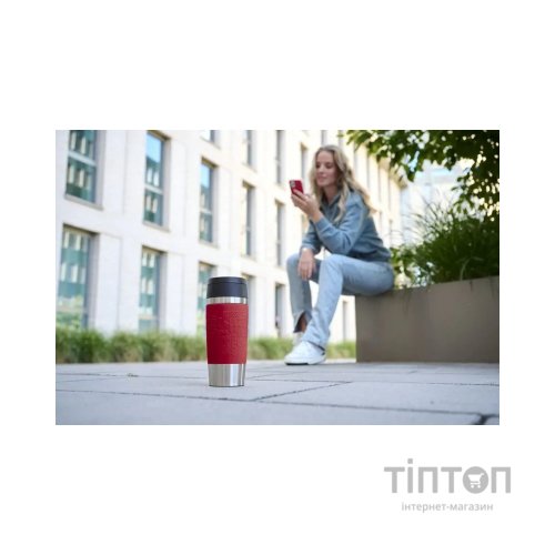 Термокружка Tefal Travel Mug Classic, 360мл, нержавіюча сталь, червоний (N2020410)