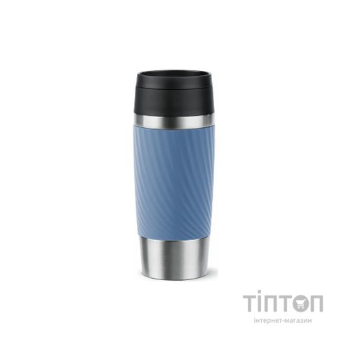 Термокружка Tefal Travel Mug Classic Twist, 360мл, нержавіюча сталь, блакитний (N2024510)