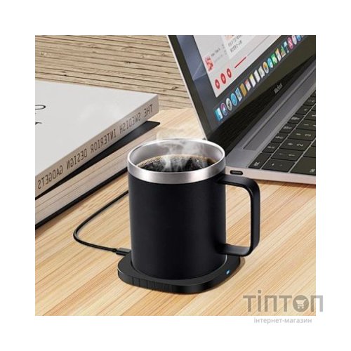Термокружка TheGeneral з підігрівом та бездротовою зарядкою ThermoHub 15W з LED індикатором чорна (40021321-01)