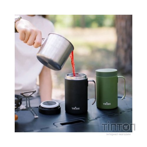 Термокружка Tribe Adventure Mug 450 мл black (T-FA-0032-black)