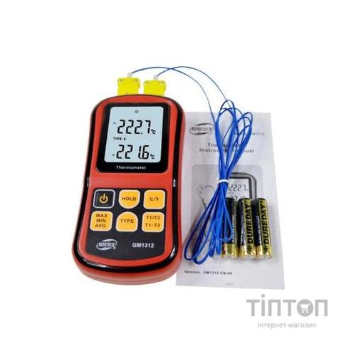 Термометр термопара Benetech цифровий двоканальний -250-1767°C (GM1312)
