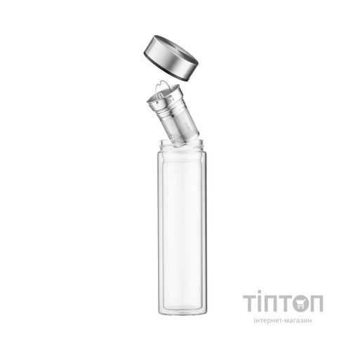 Термос Ardesto 450 мл боросилікатне скло нержавіюча сталь (AR1345SS)