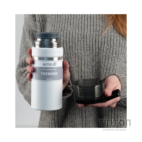 Термос Kite 473 мл білий (K25-320-1)