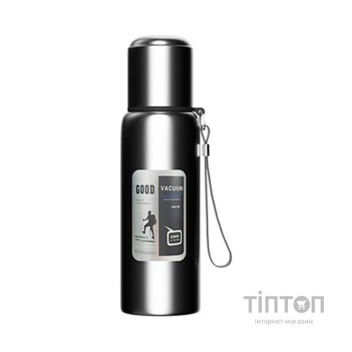Термос Merlion з ситечком та чашкою 1,5 л, чорний (ZK-127-1500Black)