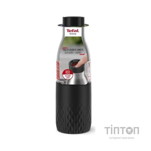 Термос Tefal Bludrop soft touch, 500мл, нержавіюча сталь, графітовий (N3110510)