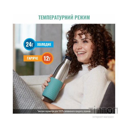 Термос Tefal Bludrop soft touch, 700мл, нержавіюча сталь, зелений (N3111210)