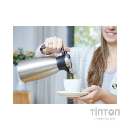 Термос Tefal Soft Grip, 1.5л, нежавіюча сталь, пластик, чорний (K3043214)