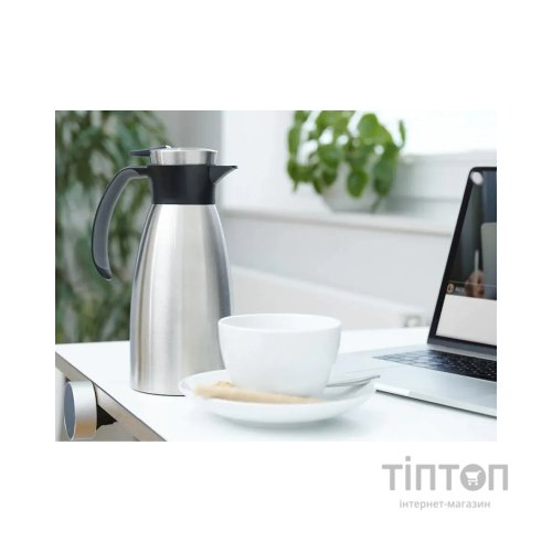 Термос Tefal Soft Grip, 1.5л, нежавіюча сталь, пластик, чорний (K3043214)