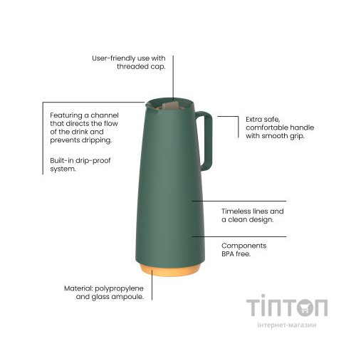 Термос Tramontina Exata 1 л Зелений (61636/107)