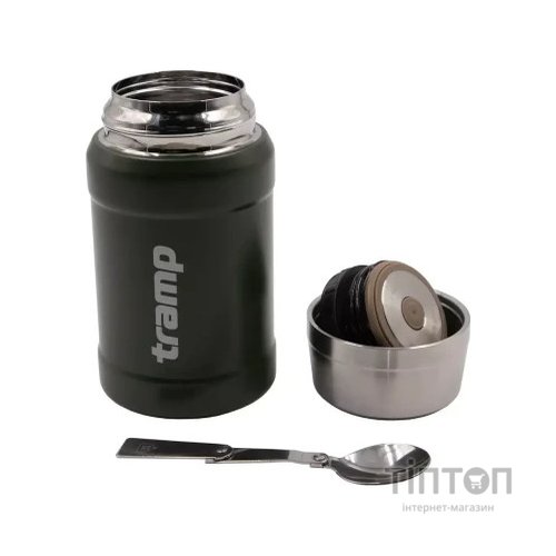 Термос Tramp з широким горлом в чохлі 0.8 л Olive (UTRC-132-olive)