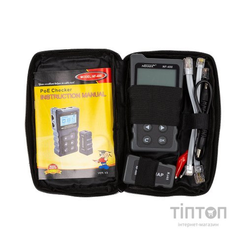Тестер кабельний HiSmart RJ-45, RJ-12, RJ-11 + PoE (NF-488)