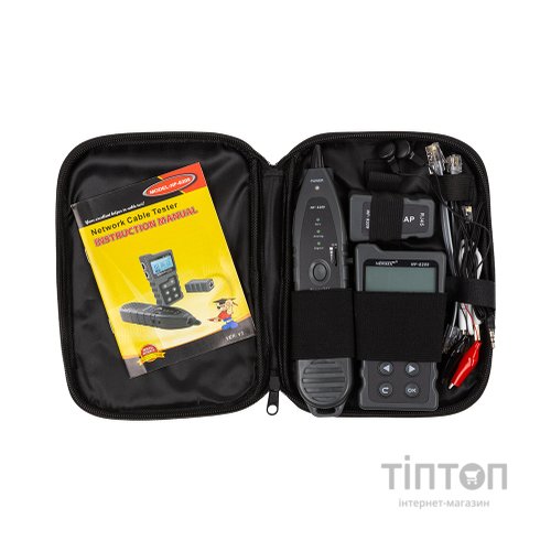 Тестер кабельний Noyafa RJ-45, RJ-12, RJ-11 + PoE + with tone generator (NF-8209)